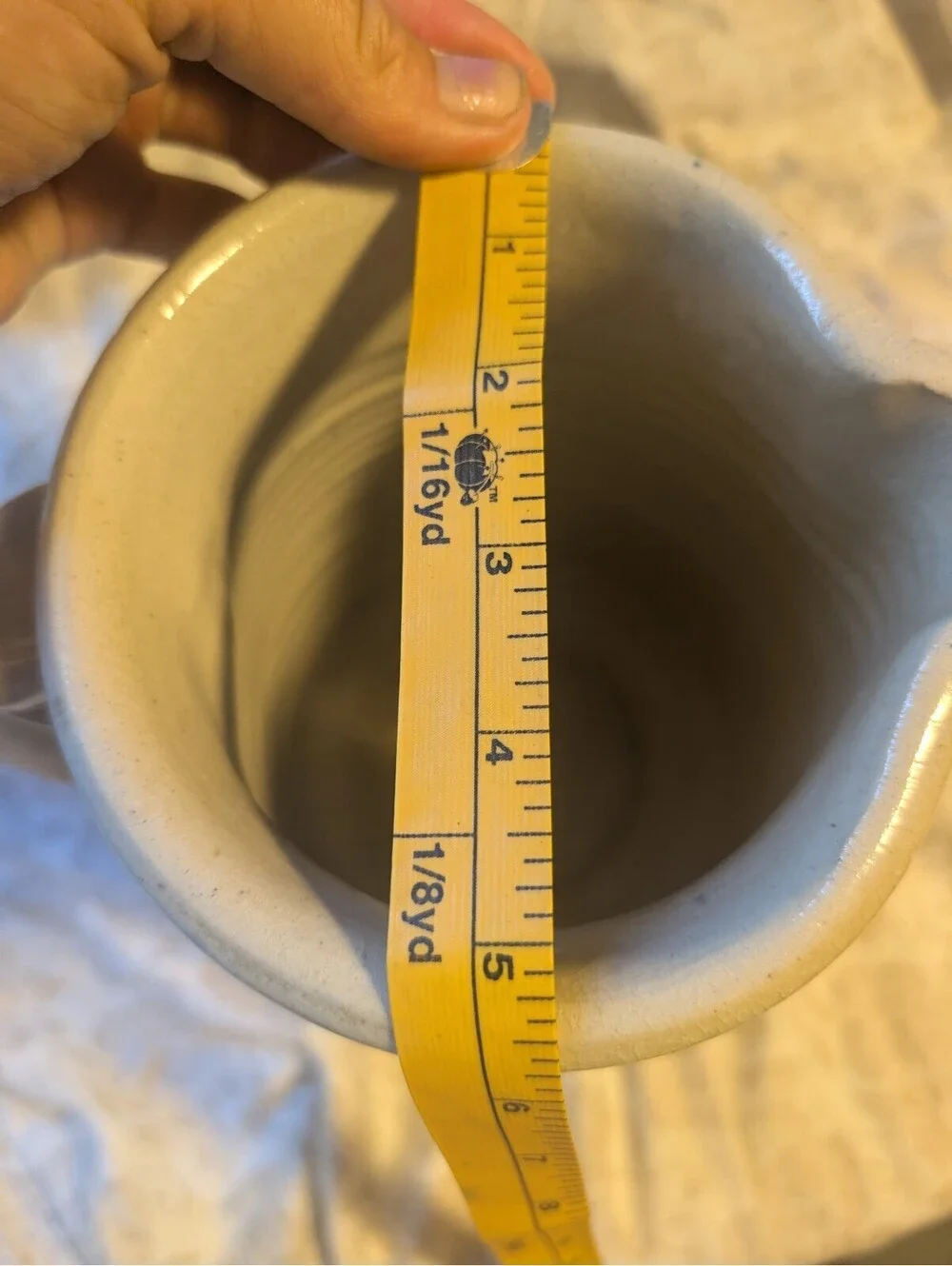 Handcrafted Ceramic Pitcher with Nature Landscape Design